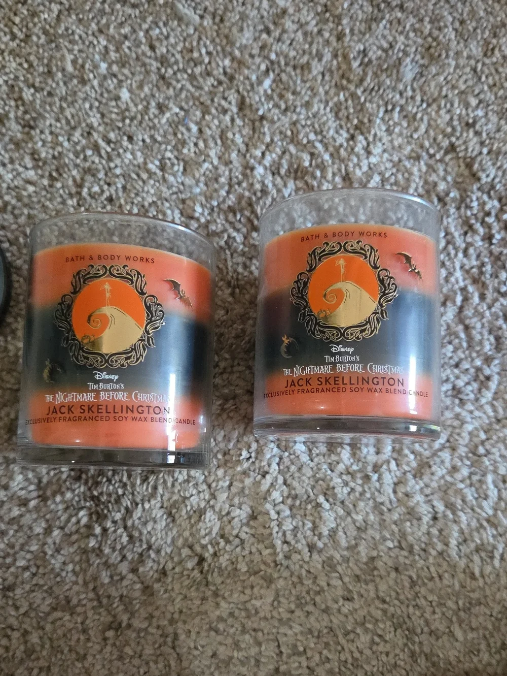 2pc JACK SKELLINGTON Candle Bath & Body Works + Nightmare Before Christmas